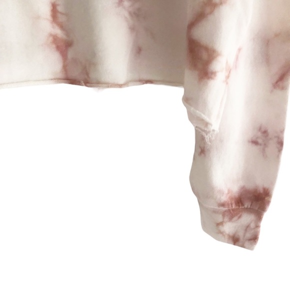 Mustard Seed Tie Dye Cream Pink Cold Shoulder Sweatshirt Size Small NWT - Picture 9 of 9